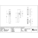 From The Anvil - Polished Marine SS (316) Locking Newbury Fastener - 52066 - Choice Handles