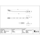 From The Anvil - Matt Black 10" Reeded Stay - 52072 - Choice Handles