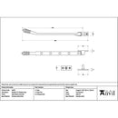 From The Anvil - Satin Marine SS (316) 10" Reeded Stay - 52075 - Choice Handles