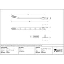 From The Anvil - Pewter 12" Reeded Stay - 52077 - Choice Handles