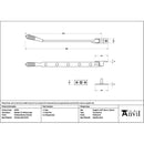 From The Anvil - Polished Marine SS (316) 12" Reeded Stay - 52078 - Choice Handles