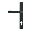 From The Anvil - Matt Black Reeded Slimline Lever Espag. Lock Set - 52080 - Choice Handles