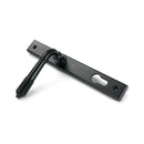 From The Anvil - Matt Black Reeded Slimline Lever Espag. Lock Set - 52080 - Choice Handles