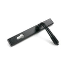 From The Anvil - Matt Black Reeded Slimline Lever Espag. Lock Set - 52080 - Choice Handles