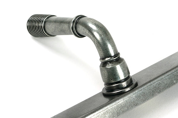 From The Anvil - Pewter Reeded Slimline Lever Espag. Lock Set - 52081