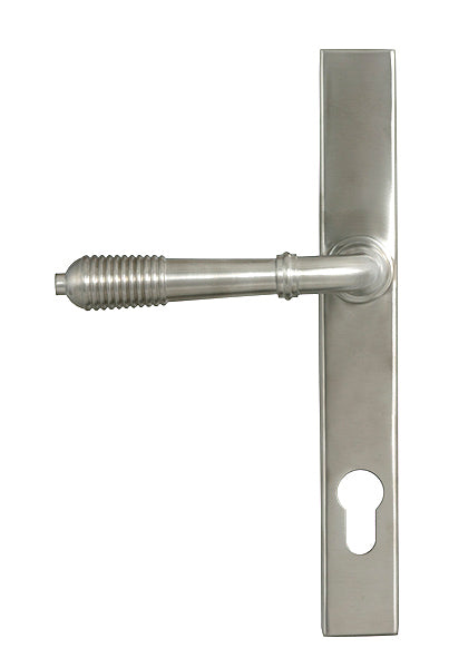 From The Anvil - Satin Marine SS (316) Reeded Slimline Lever Espag. Lock Set - 52083