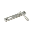 From The Anvil - Satin Marine SS (316) Reeded Slimline Lever Espag. Lock Set - 52083 - Choice Handles