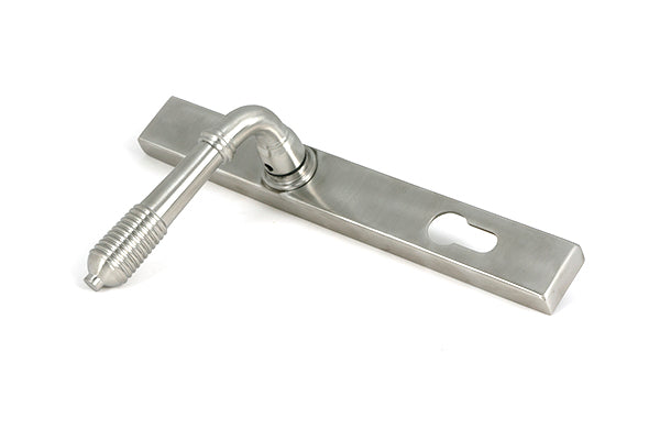 From The Anvil - Satin Marine SS (316) Reeded Slimline Lever Espag. Lock Set - 52083