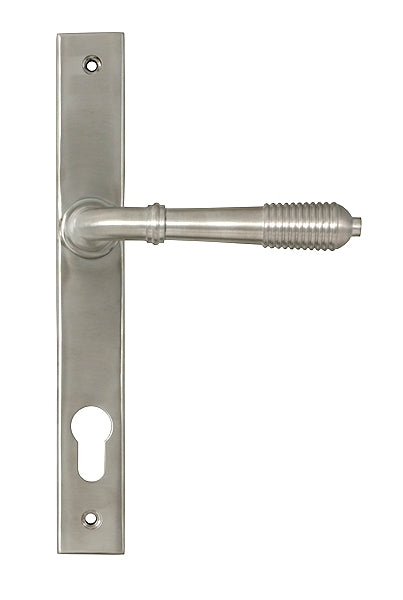 From The Anvil - Satin Marine SS (316) Reeded Slimline Lever Espag. Lock Set - 52083