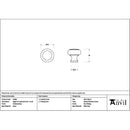 From The Anvil - Polished Brass Regency Cabinet Knob - Small - 52085 - Choice Handles