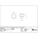 From The Anvil - Aged Brass Regency Cabinet Knob - Large - 52088 - Choice Handles