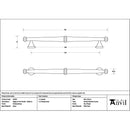 From The Anvil - Polished Brass Regency Pull Handle - Medium - 52094 - Choice Handles