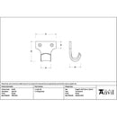 From The Anvil - Pewter Sash Lift - 52100 - Choice Handles