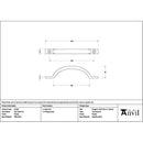 From The Anvil - Pewter Slim Sash Pull - 52104 - Choice Handles