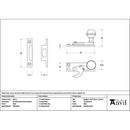 From The Anvil - Black Prestbury Sash Hook Fastener - 52111 - Choice Handles