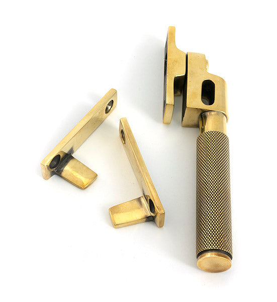 From The Anvil - Aged Brass Night-Vent Locking Brompton Fastener - 52127