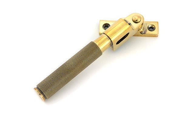 From The Anvil - Aged Brass Night-Vent Locking Brompton Fastener - 52127