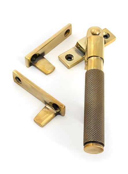 From The Anvil - Aged Brass Night-Vent Locking Brompton Fastener - 52127