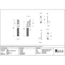 From The Anvil - Polished Bronze Night-Vent Locking Brompton Fastener - 52131 - Choice Handles