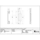 From The Anvil - Pewter ½" Rebate Kit for Sash Lock - 52187 - Choice Handles