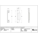 From The Anvil - Polished Bronze ½" Rebate Kit for Sash Lock - 52195 - Choice Handles