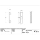 From The Anvil - Pewter ½" Rebate Kit for Dead Lock - 52197 - Choice Handles