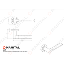 Manital Vela Lever On Round Rose - Matt Black - VV5BLK - Choice Handles