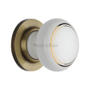 Gold Line Knob with Antique Brass base - 6010-AT - Choice Handles