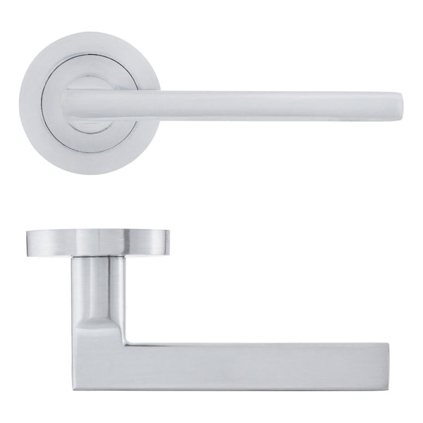 Eclipse - Auriga Designer Lever on rose -  Satin Chrome -  62118 - Choice Handles