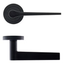 Eclipse - Monte Designer Lever on rose -  Matt Black -  62131 - Choice Handles