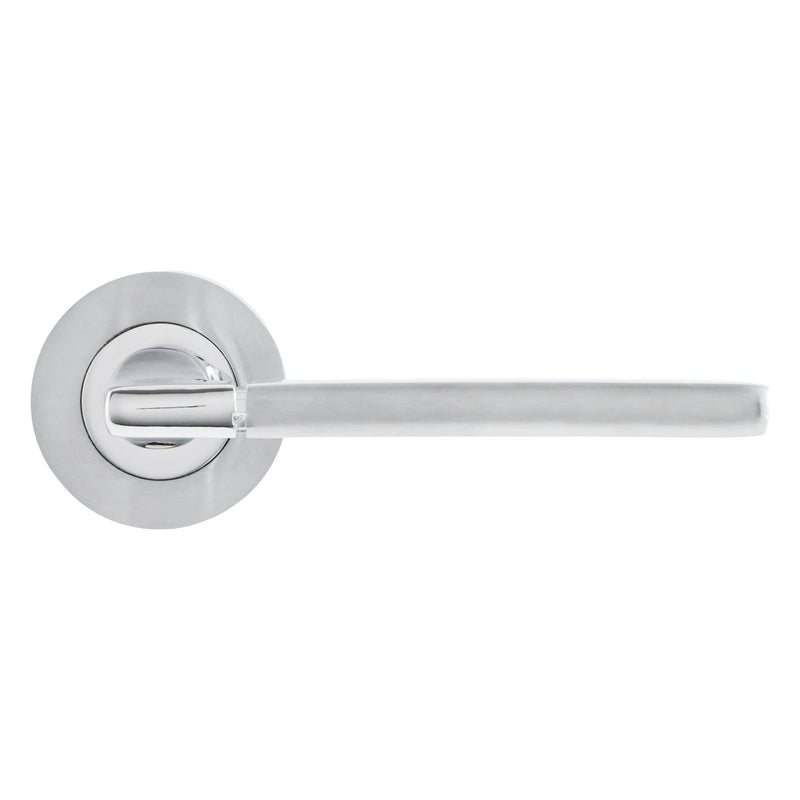 Eclipse - Fiorenza Designer lever on rose -  Satin Chrome/Polished Chrome -  63109 - Choice Handles