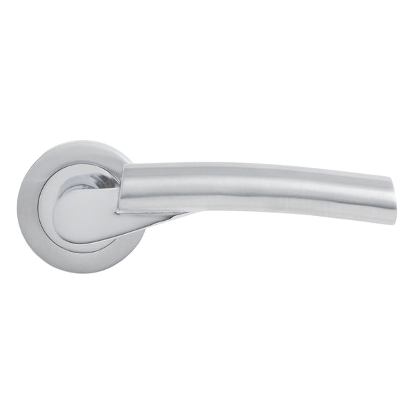 Eclipse - Verona Desinger lever on rose  -  Satin Chrome/Polished Chrome -  63112 - Choice Handles