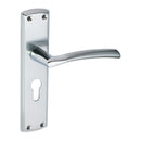 Eclipse - Tifosi Lever Euro 47.5mm Door Handle Set -  Satin Chrome/Polished Chrome -  63144 - Choice Handles