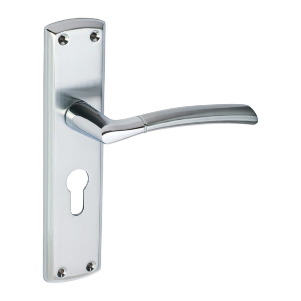 Eclipse - Tifosi Lever Euro 47.5mm Door Handle Set -  Satin Chrome/Polished Chrome -  63144