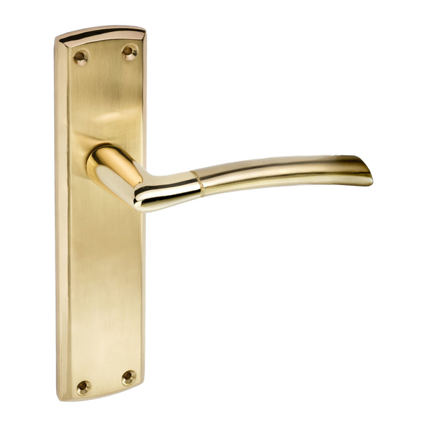 Eclipse - Tifosi Lever Latch Door Handle on Backplate Set -  Polished Brass / Satin Brass -  63150 - Choice Handles