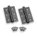 Spira Brass - CE7 76mm  Mild Steel BB Butt Hinge - Matt Black - 6911BLK - Choice Handles