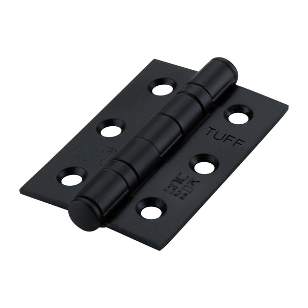 Spira Brass - CE7 76mm  Mild Steel BB Butt Hinge - Matt Black - 6911BLK