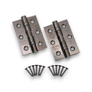Spira Brass - CE7 76mm  Mild Steel BB Butt Hinge  - Black Nickel - 6911BN - Choice Handles