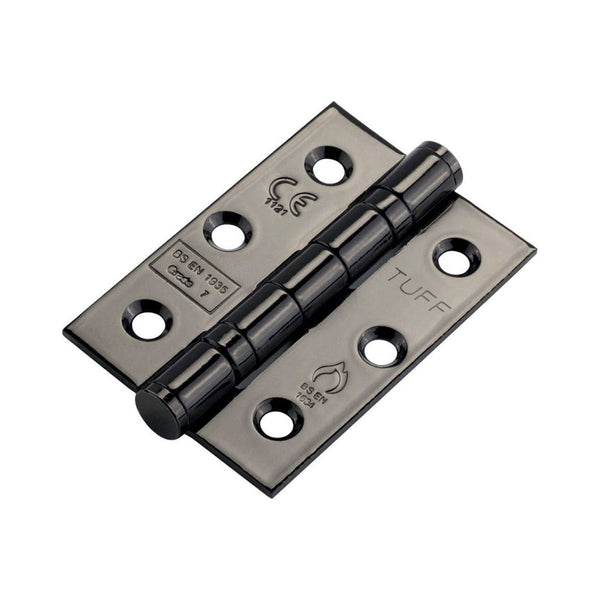 Spira Brass - CE7 76mm  Mild Steel BB Butt Hinge  - Black Nickel - 6911BN