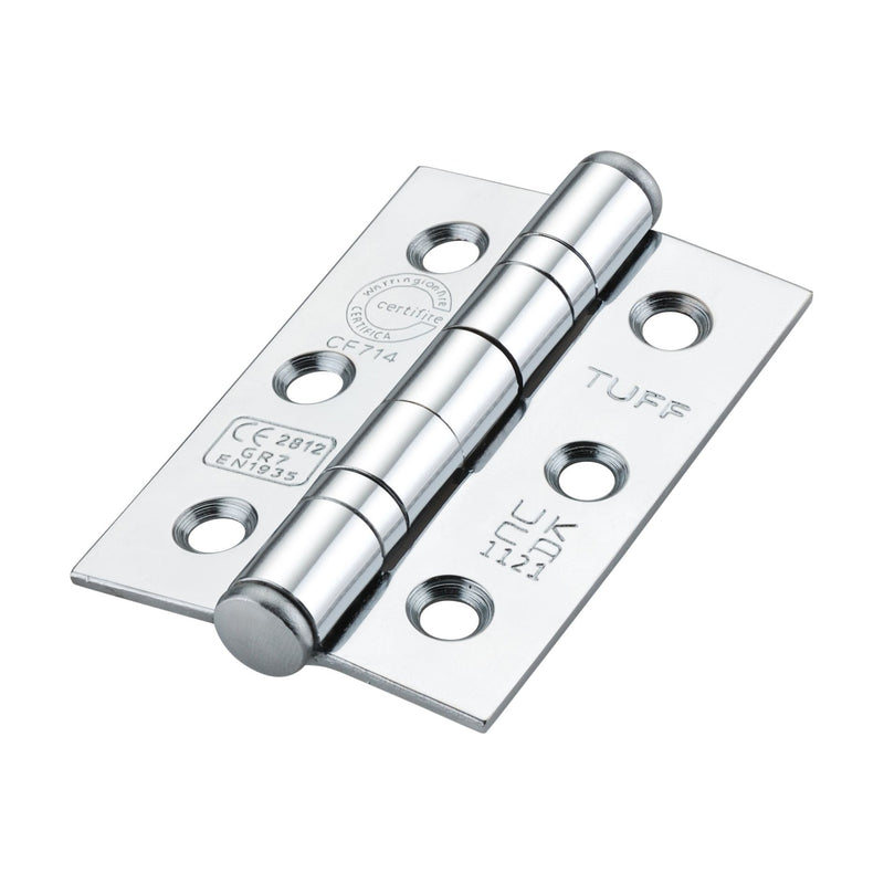 Spira Brass - CE7 76mm  Mild Steel BB Butt Hinge - Polished Chrome - 6911PC