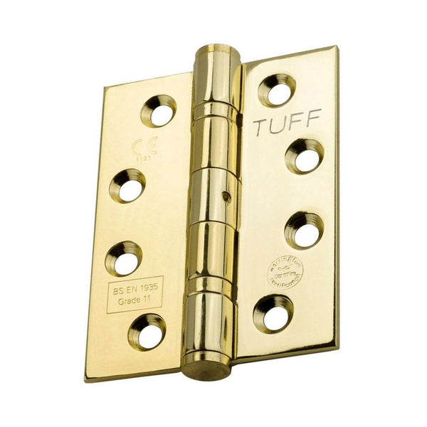 Spira Brass - CE11  100mm Mild Steel BB Butt Hinge - Electro Brass - 6921EB