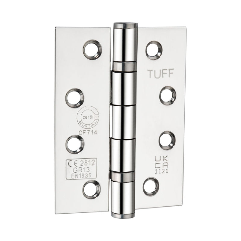 Spira Brass - CE11  100mm Mild Steel BB Butt Hinge - Polished Chrome - 6921PC