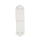 Shaped Fingerplate White Crackle - 7000 - Choice Handles