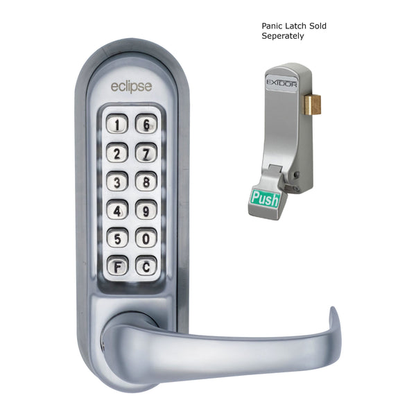 Eclipse - ED50PK Digital Door Lock t/s Panic Hw -  Satin Chrome -  70265 - Choice Handles