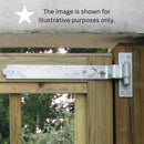 Spira Brass - Hook and Band Hinge - Straight 8" - 200mm  - Galvanised - 7151 - Choice Handles