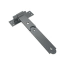 Spira Brass - Hook and Band Hinge - Straight 10" - 250mm  - Black - 7157 - Choice Handles