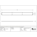 From The Anvil - 800mm Plain Fingerplate - Pewter Patina - 73176 - Choice Handles