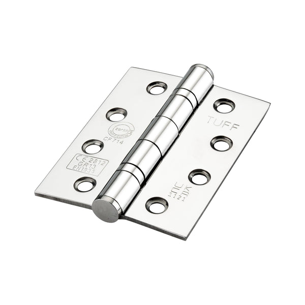Spira Brass - CE13 100mm  Stainless Steel BB Hinge - Polished Chrome - 8339