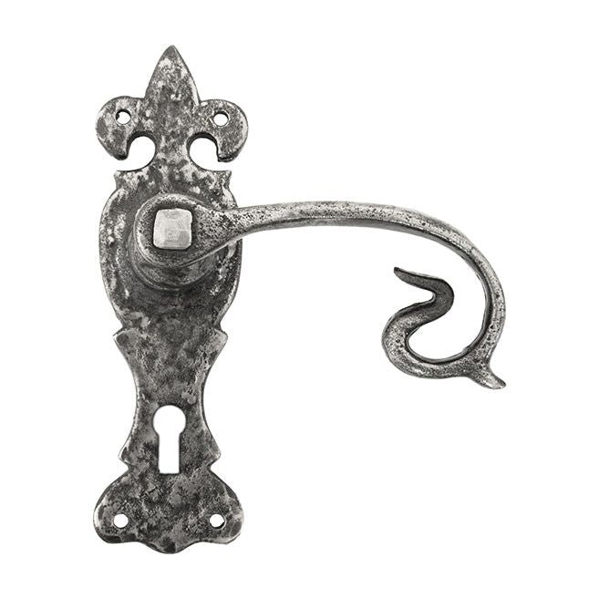 From The Anvil - Curly Lever Lock Set - Natural Textured - 83500 - Choice Handles