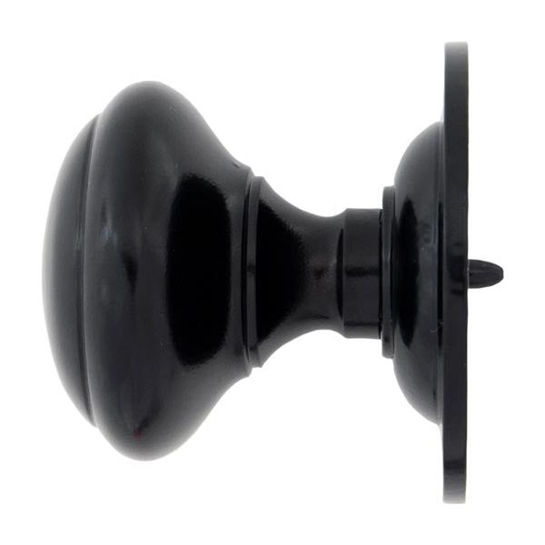 From The Anvil - Black Round Centre Door Knob - Black  - 83506 - Choice Handles